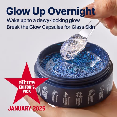 Hydrating Overnight Sleeping Mask with Hyaluronic Acid & Vitamin C - Dewy Skin