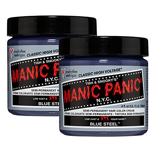 Semi Permanent Blue Steel Hair Dye for Women & Men - Long Lasting & Customizable