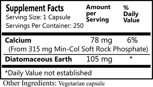 K-Min Soft Rock Phosphate & Diatomaceous Earth - 250 Vegetarian Capsules