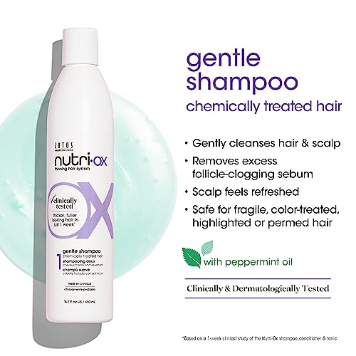 Nutri-Ox Gentle Shampoo & Conditioner for Colored & Thinning Hair 33.8 Fl Oz Pack of 2
