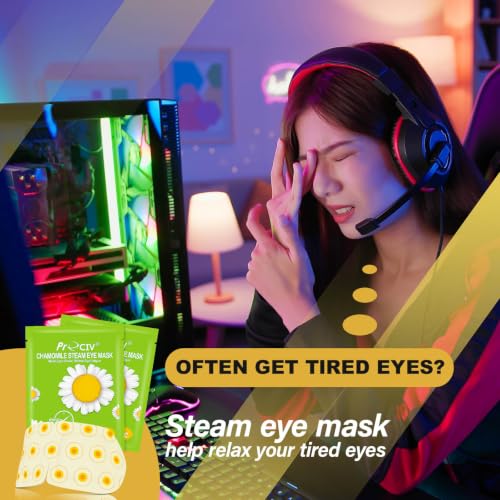 Steam Eye Masks for Dry Eyes & Relaxation - 16 Pack Warm Compress, Self-Heating Eye Masks for Stress Relief, Sleep Aid, Travel Essential