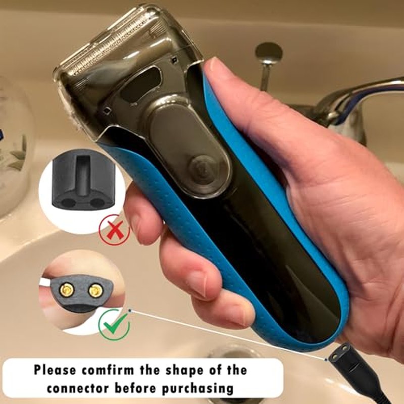 12V Charger for Braun Series s3 s5 s6 s7 s8 s9 Shaver, Charger Cord Wall Power Adaptor Replacement Compatible with Braun Beard Trimmer Electric Razor 5544 Z20 5513 310s 3040s