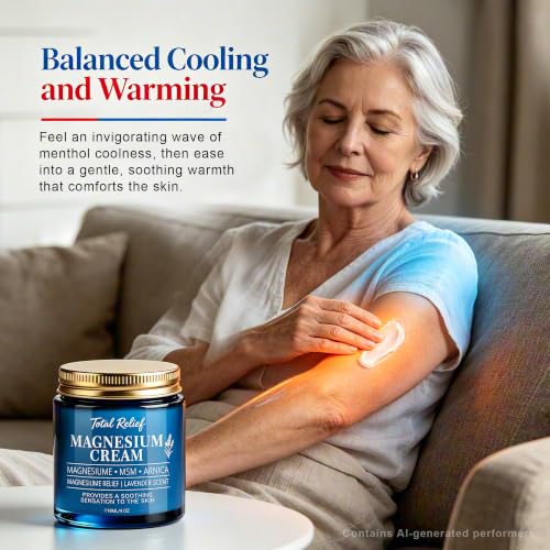 Magnesium Cream with Arnica & MSM for Muscle & Joint Support - 4 Fl Oz