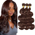 CnumGunm Chocolate Brown Human Hair Bundles 16-20 Inch Virgin Remy Brazilian #4