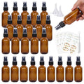 2 Fl Oz Amber Spray Bottles with Fine Mist Sprayer - Pack of 24