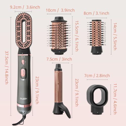 5-in-1 Hot Air Styler & Hair Dryer Brush - Ionic Multi-Styler with 5 Attachments