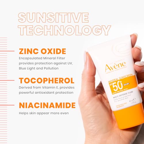 Avène Mineral Sunscreen Multi-Defense Fluid SPF 50+ (Fragrance-Free) – Face & Neck