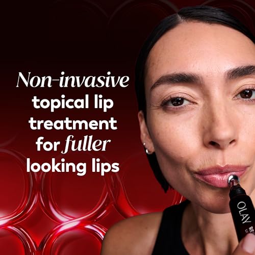 Olay Regenerist Lip Plumper Gloss, Plumping Lip Gloss for Women, Anti-Aging Skin Care, Treatment for Fuller Look & Smoothing Lines, Night Mask, Cooling Tip, Shea Butter & Coconut Oil, 0.5oz