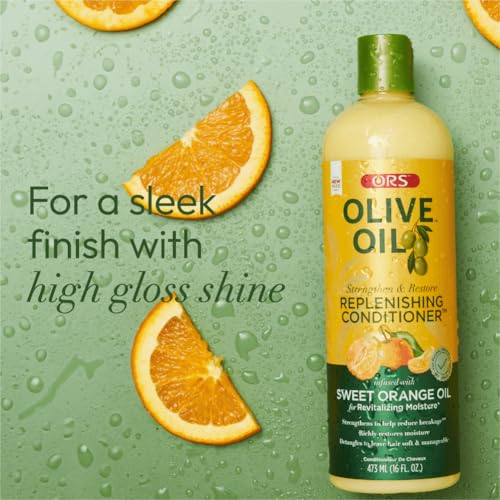 ORS Olive Oil Classics Replenishing Conditioner with Sweet Orange Oil for Revitalizing Moisture 16.0 oz (Pack of 3)