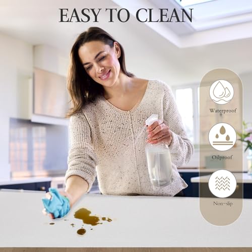 Beautysaid Non Slip White Shelf and Drawer Liner 20W x 360L for Kitchen Cabinets