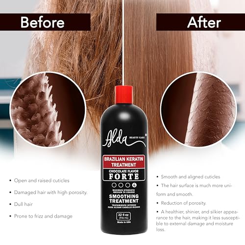 Alda Chocolate Keratin Hair Treatment - Permanent Straightening System, 16 fl oz (Pack of 1)