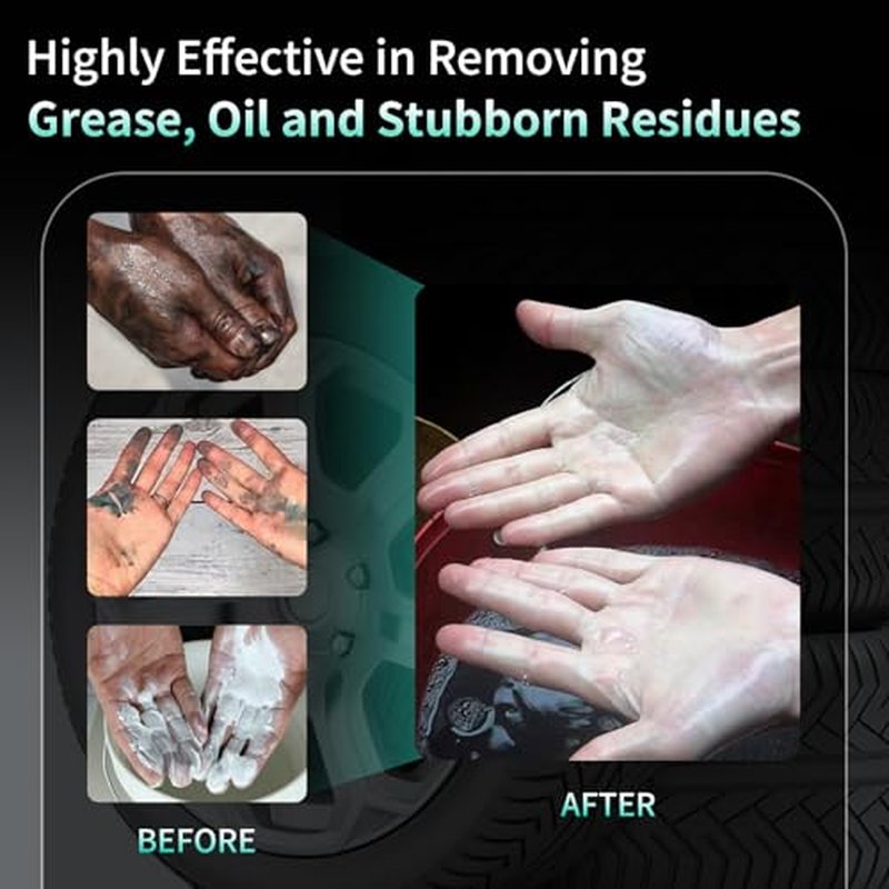 30s Fast Clean Industrial Hand Cleaner for Mechanics - 2X Concentrated Formula Mechanic hand Soap to Absorb Tough Grease, Oil, Paint & Dirt, Odour-removing (35.2oz)