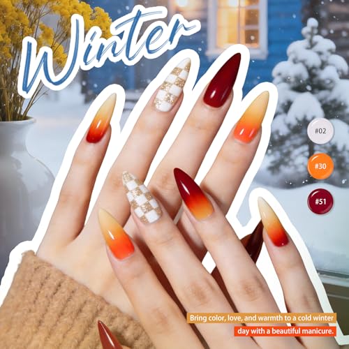 COSCELIA 60PC Gel Nail Polish Kit with U V light 55 Colors Gel Nail Polish Set 5PC Top Base Coat Glitter Rhinestones All Seasons French Manicure Starter Kit at Home for Women Girls