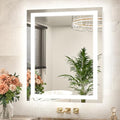 LED Bathroom Mirror 24x30 Inch with Lights, Anti-Fog, Dimmable, Tempered Glass - Variation of 30"L x 24"W