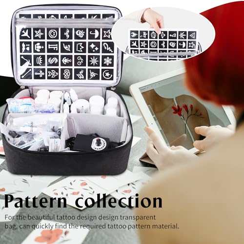 Tattoo Carrying Case Organizer Bag for Tattoo Machines & Tools - Durable, Portable
