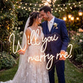 Will You Marry Me Neon Sign Warm White 31x20.9 Inches LED Light Up Letters