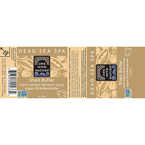 Shea Butter Dead Sea Mineral Soap Bars - 7 Ounce Pack of 6, Natural & Moisturizing