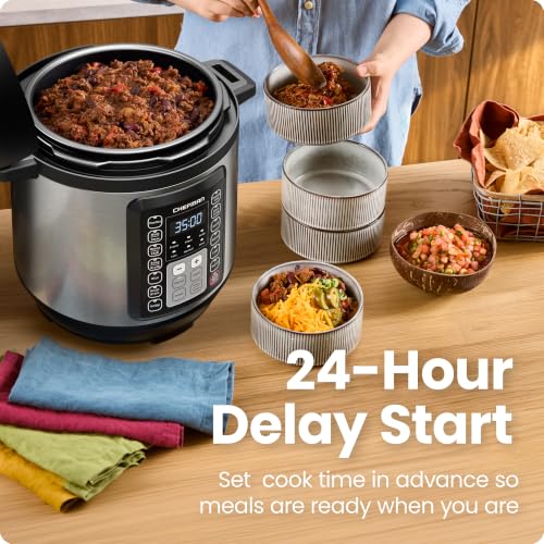 Chefman 13-in-1 Electric Pressure Cooker 6 Quart Multicooker with Touchscreen