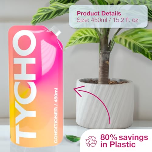 Conditioner Refill Pouch for Damaged Dry Hair - 450ml Hydrating Hair Care