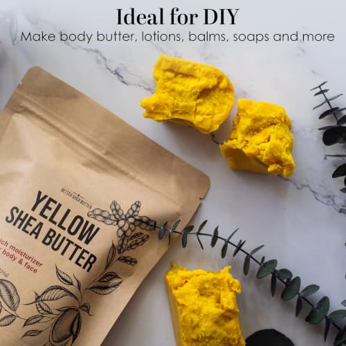 Yellow Shea Butter - Raw Unrefined African 1 lb Block for Skin & Hair