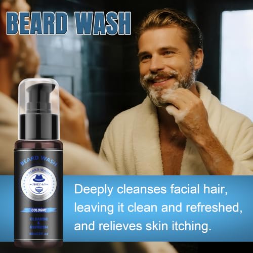 XIKEZAN Beard Kit for Men with Cologne - Softening & Grooming Set