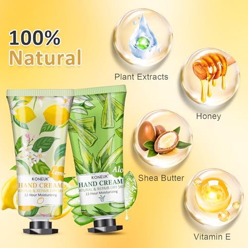 64 Pack Moisturizing Hand Cream Set, Easter Basket Stuffers, Bulk Hand Lotion Travel Size for Dry Cracked Hands, Mini Hand Cream for Mom Gifts, Gifts for Mom, Thank You Gifts