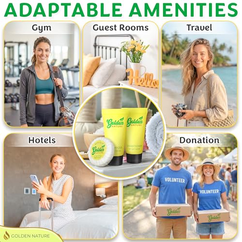 Travel Size Soap, Shampoo & Conditioner Set - 0.7 oz Each, 150 Pcs - Jasmine Scent - 3-Piece Hotel Toiletries Kit (Variation of THIS listing: 0.7 Ounce Pack of 50 / 3-Piece Set)