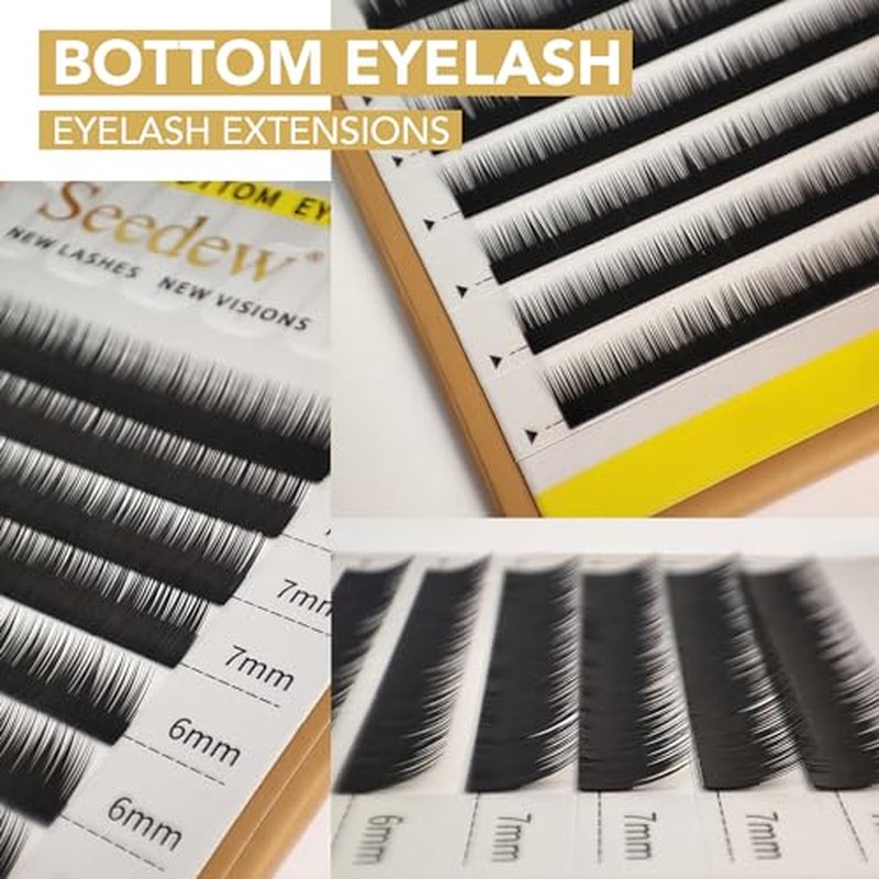 Bottom J Curl + W-3DD C Curl, 2 Pieces, J+C Curl, 0.10mm+0.07mm, MIX5-7mm + MIX8-15mm, Black, Eyelash Extensions, for Lash Artists, Combination Sale(J+C 0.10+0.07 MIX5-7+MIX8-15)3D Double Tips