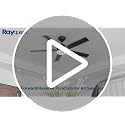 Rayqueen 52-Inch Black Ceiling Fan with Lights & Remote, Downrod Mount, Modern Design