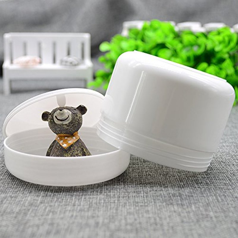 8 Oz (250g) White Plastic Jar with Dome Lid Refillable Make-up Cosmetic Jars Empty Face Cream Lip Balm Lotion Storage Container Pot Case Holder (Pack of 12)