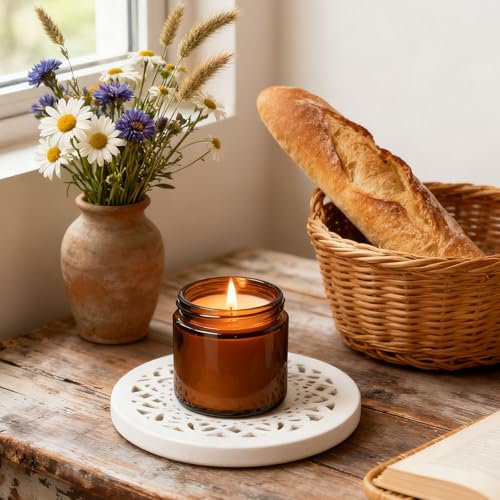 Amber 4oz Candle Jars with Airtight Metal Lids - 24 Pack - KEYWING Variation
