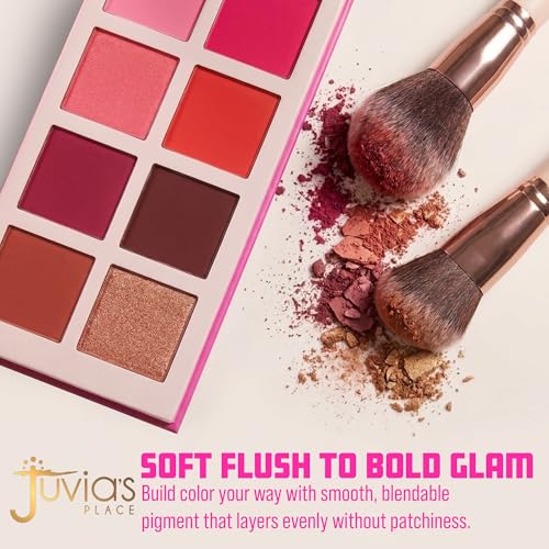 Juvia’s Place Blushed & Bronzed Blurring Pro Palette Volume 1 - 8 Shade Matte & Shimmer Blush & Bronzer Palette with Mirror