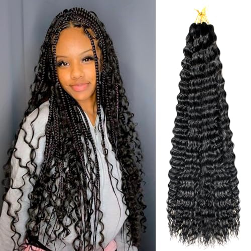 Deep Wave Crochet Hair 24 Inch - Boho Curly Braiding Hair 7 Packs - Variation of THIS listing