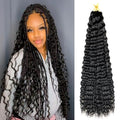 Deep Wave Crochet Hair 24 Inch - Boho Curly Braiding Hair 7 Packs - Variation of THIS listing