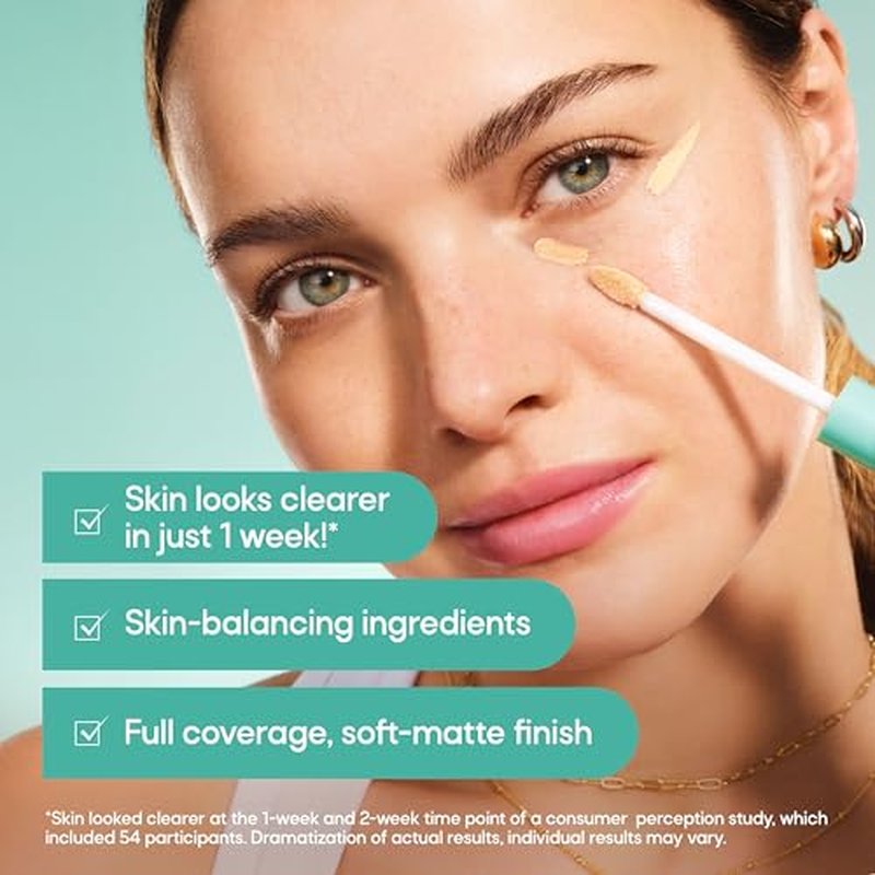 Almay Clear Complexion Concealer, Cruelty-Free Makeup for Acne-Prone Skin, Non-Comedogenic, Vegan, Hypoallergenic, 050, 0.3 fl oz