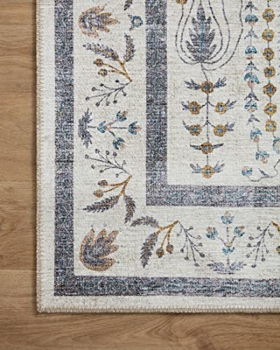 Loloi Rifle Paper Co Maison Wisteria Cream Area Rug 5' x 7'6" Rectangular