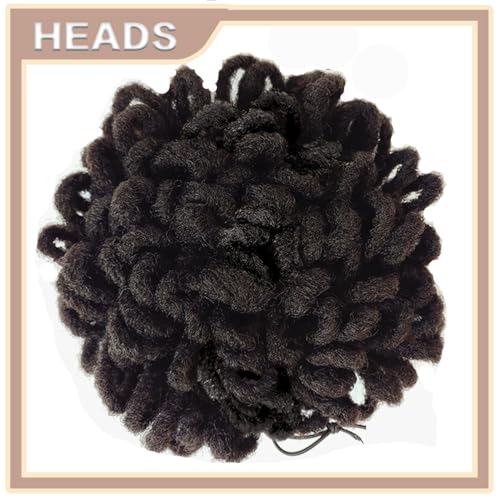 Black Women Faux Loc Bun Hair Piece - Lightweight Ponytail & Updo Accessory