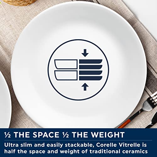 12-Piece Bella Faenza Dinnerware Set - Lightweight Durable Glass, Eco-Friendly