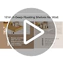 White Floating Shelves 36 Inch Long, 12 Inch Deep Set of 2 - Wall Storage & Display