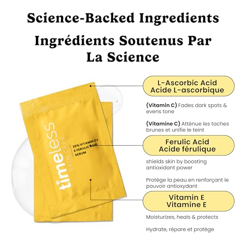 Vitamin C 20% E Ferulic Acid Serum Pack of 28 Pouches - Brightening & Antioxidant