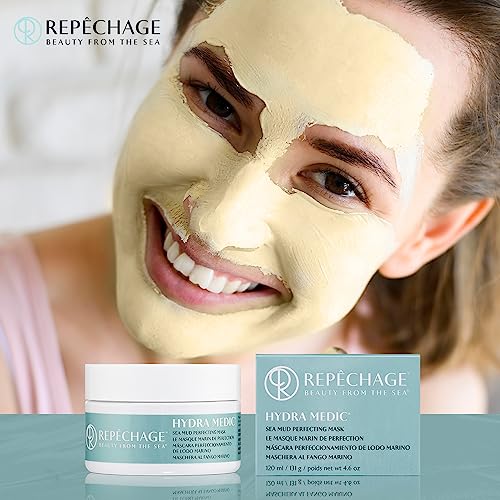 Repechage Sea Mud Mask ? Deep Pore Cleansing Clay Face Mask with Seaweed for Women and Men, Exfoliating Mud Mask for Oily, Dry, Sensitive, Problem Skin, for Clearer, Smoother Complexion, 4 fl oz