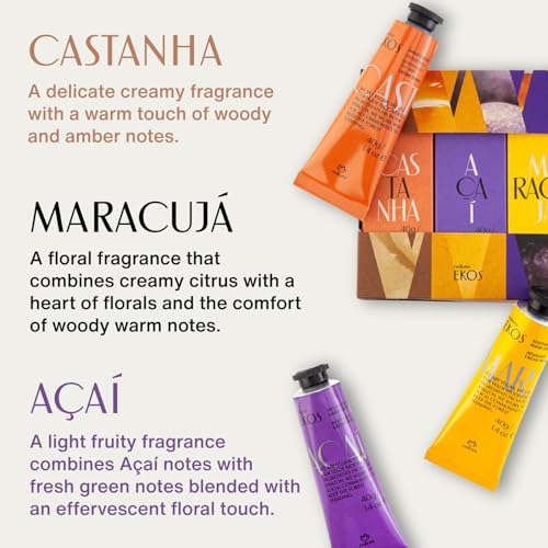 Natura - Hand Cream Travel Size Gift Set ? 3-Pack Vegan Hand Balm ? Hydrating Brazilian Beauty Skincare with Passion Fruit, Brazil Nut & A?a? ? Fast-Absorbing Hand Care - ($45 value)
