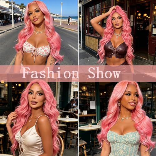 Pink Body Wave Human Hair Bundles - 3 Pack 10-14 Inch Brazilian Virgin Hair