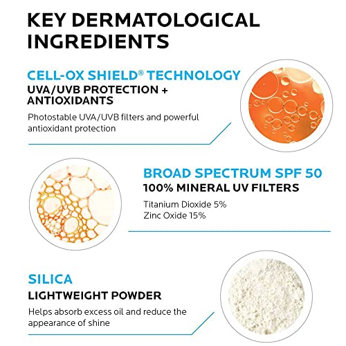 La Roche-Posay Anthelios Mineral Sunscreen SPF 50 Gentle Lotion, Broad Spectrum SPF + Antioxidants, Face & Body Sunscreen, Titanium Dioxide & Zinc Oxide, Oxybenzone Free, Oil Free