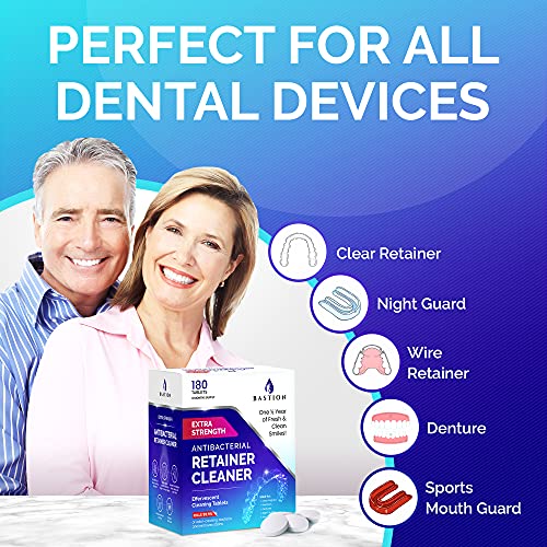 Denture Cleaning Tablets & Retainer Cleaner — 360 Count (6 Months) Bastion