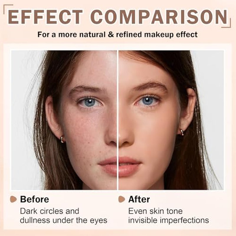 CAHIUYOA AirBrush Spray Foundation Makeup Silky Full Coverage Airbrush Flawless Foundation for Mature Skin,Long Lasting Natural Matte Finish Air Brush Makeup Foundation - 01 Natural/Warm Porcelain