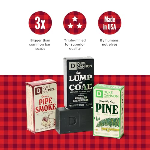 Holiday Soap Variety Pack - Big Lump of Coal, Pine & Frothy 10 oz 3-Pack