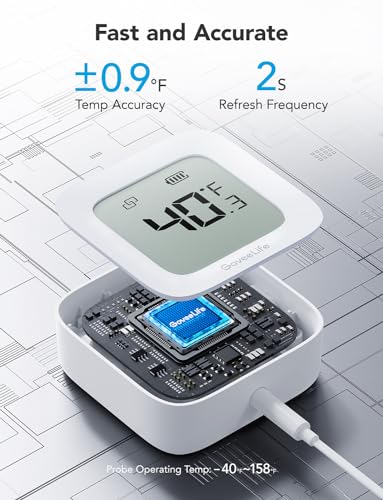 WiFi Refrigerator Thermometer with Alarm - Digital Freezer Temperature Monitor 4 Pack