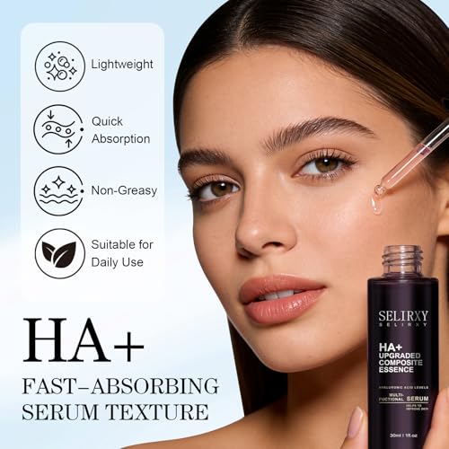 Hydrating Face Serum with Hyaluronic Acid, Peptides & Black Rice Extract
