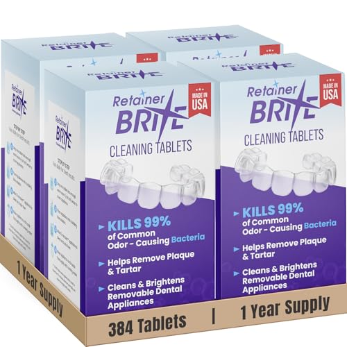 Retainer Brite Dental Appliance Cleaning Tablets - 1 Year Supply, 384 Count